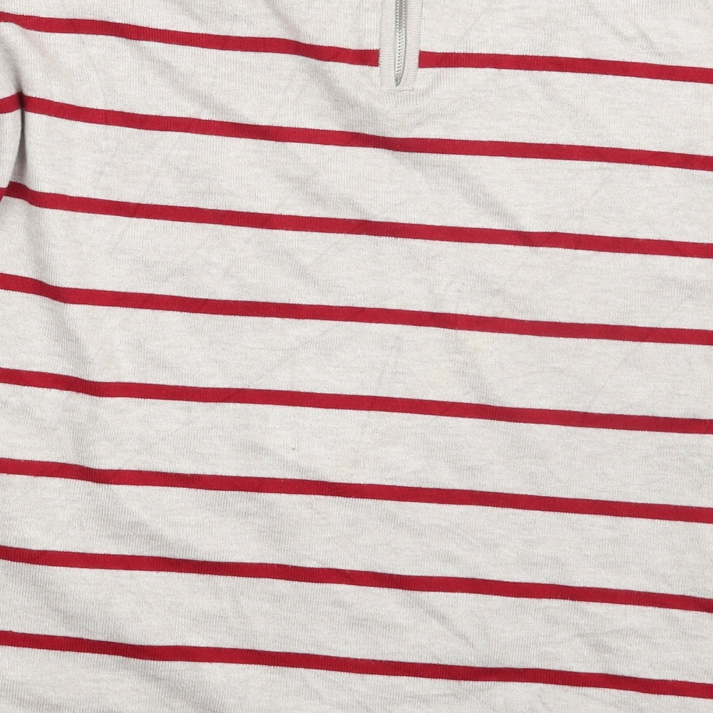 89th & Madison Womens Multicoloured Striped  Pullover Jumper Size L