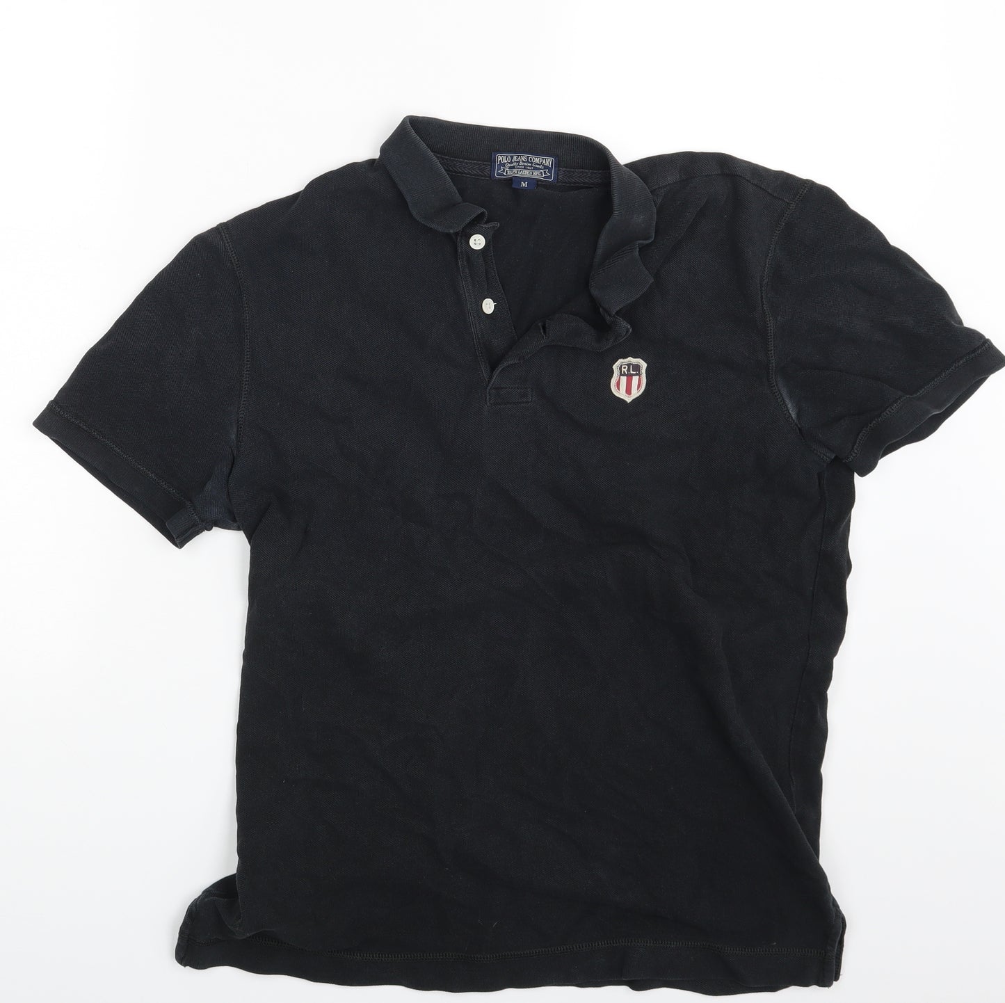 POLO Jeans company Mens Black    Polo Size M