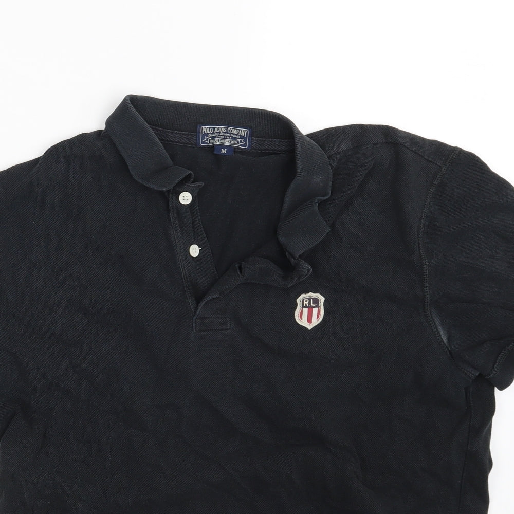 POLO Jeans company Mens Black    Polo Size M