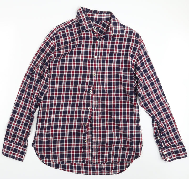 Herringbone Mens Multicoloured Check   Button-Up One Size