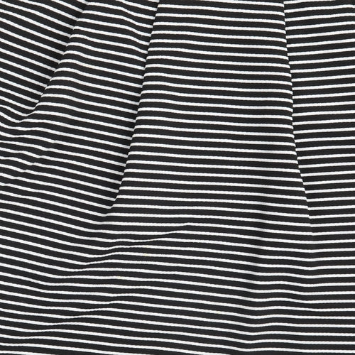 NEXT Womens Black Striped  A-Line Skirt Size 14