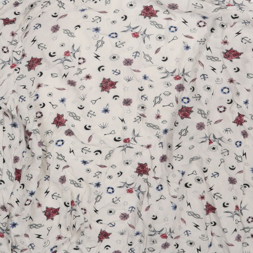 Atmosphere Womens Multicoloured Floral  Basic Button-Up Size 14