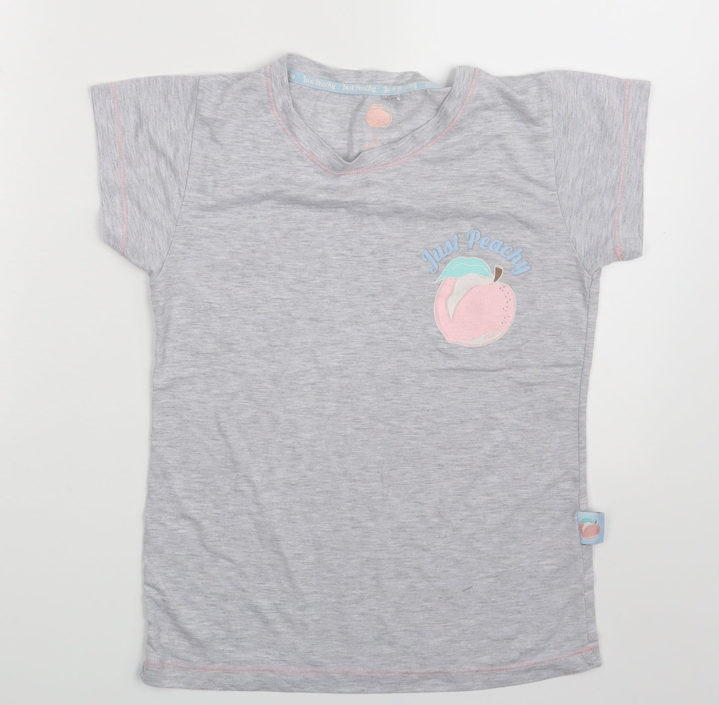 Just Peachy Girls Grey   Basic T-Shirt Size 4-5 Years