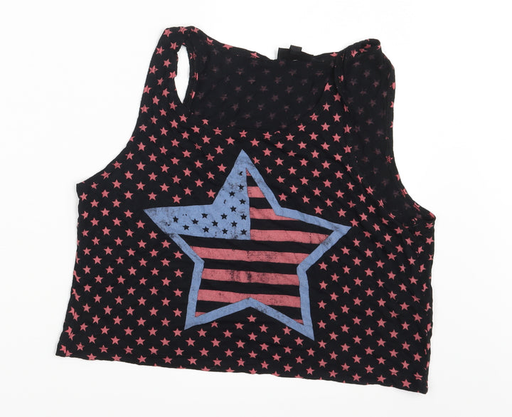 Topshop Womens Black Polka Dot  Camisole Blouse Size 10