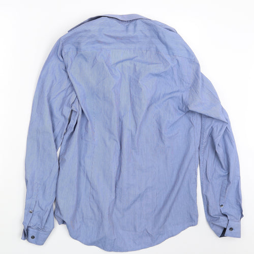 F&F Mens Blue    Button-Up Size 15.5