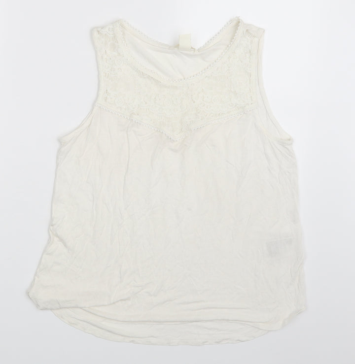 H&M Womens Ivory Camisole Blouse Size M