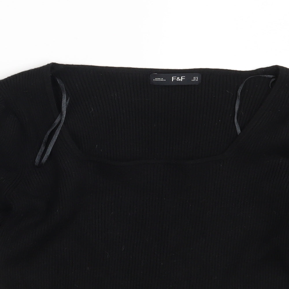 F&F Womens Black   Pullover Jumper Size 12