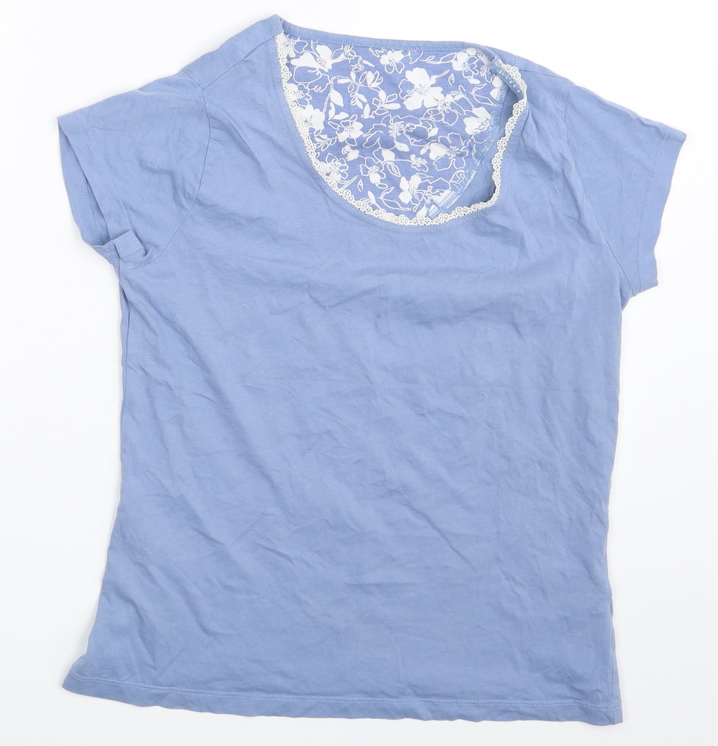 M&S Womens Blue   Basic T-Shirt Size 8