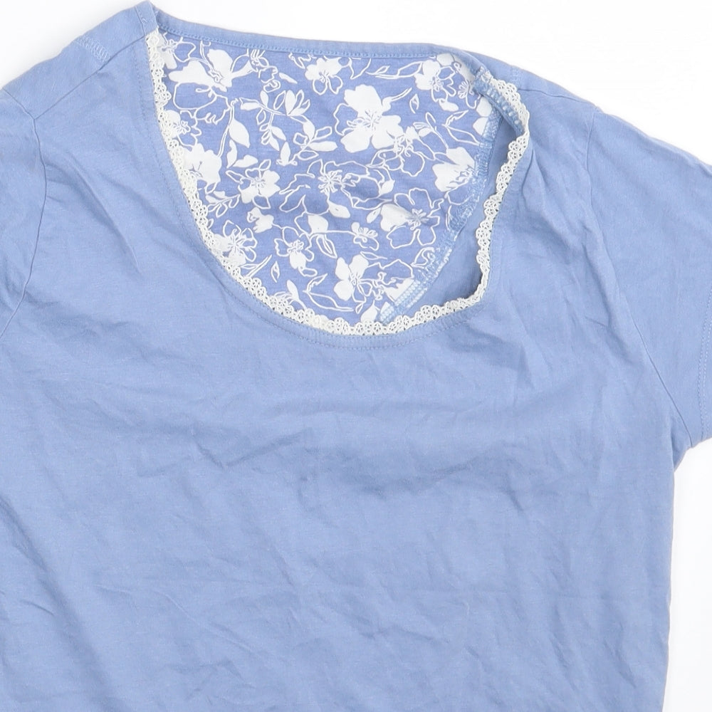 M&S Womens Blue   Basic T-Shirt Size 8