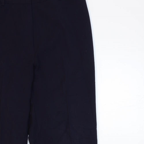 Marks and Spencer Womens Blue  Rayon Trousers  Size 12 L28 in