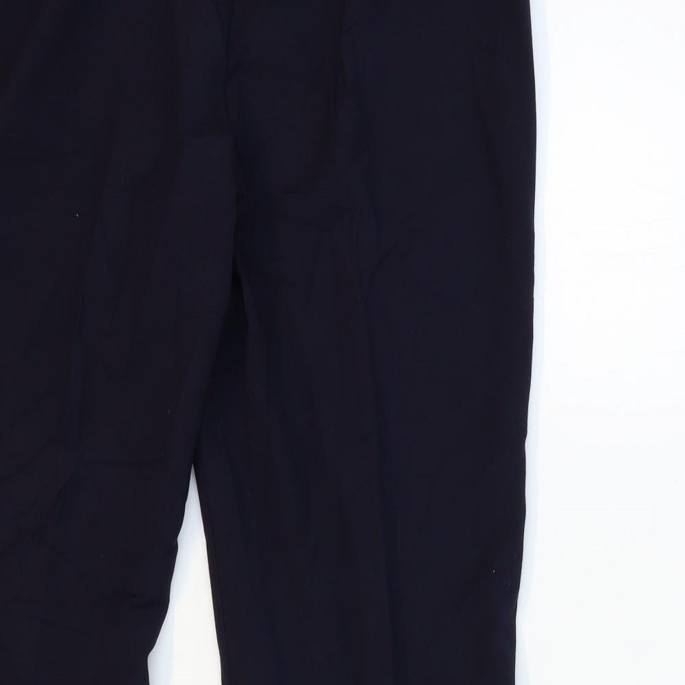 Marks and Spencer Womens Blue  Rayon Trousers  Size 12 L28 in