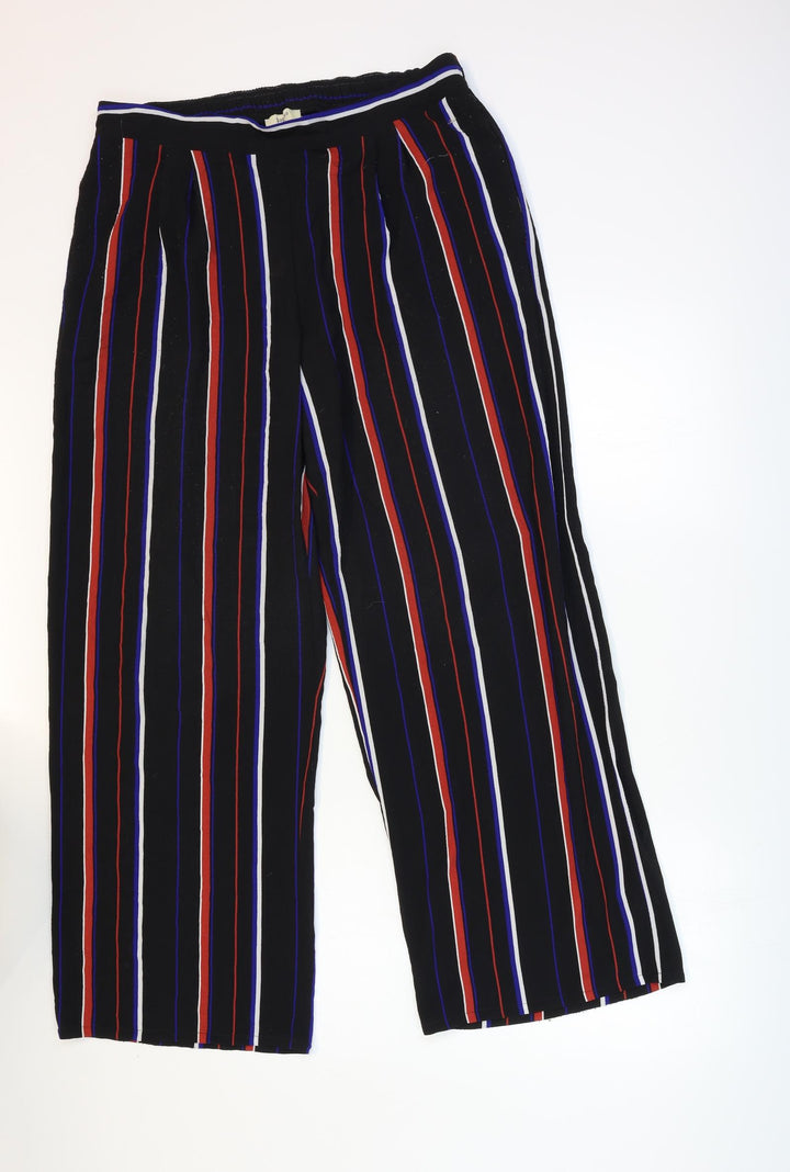 Papaya Womens Blue Striped  Windbreaker Trousers Size 12 L30 in
