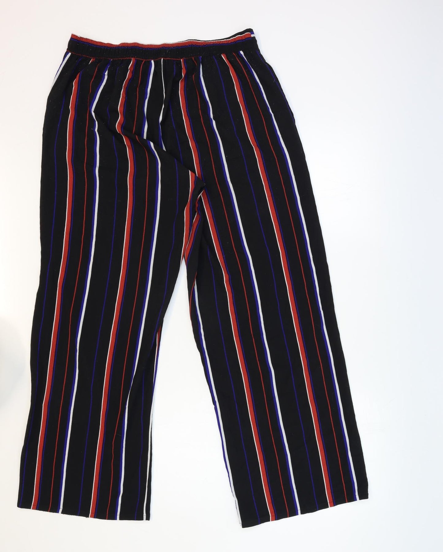Papaya Womens Blue Striped  Windbreaker Trousers Size 12 L30 in