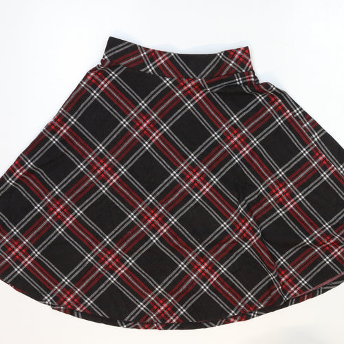 FOREVER 21 Womens Black Check  Flare Skirt Size XS