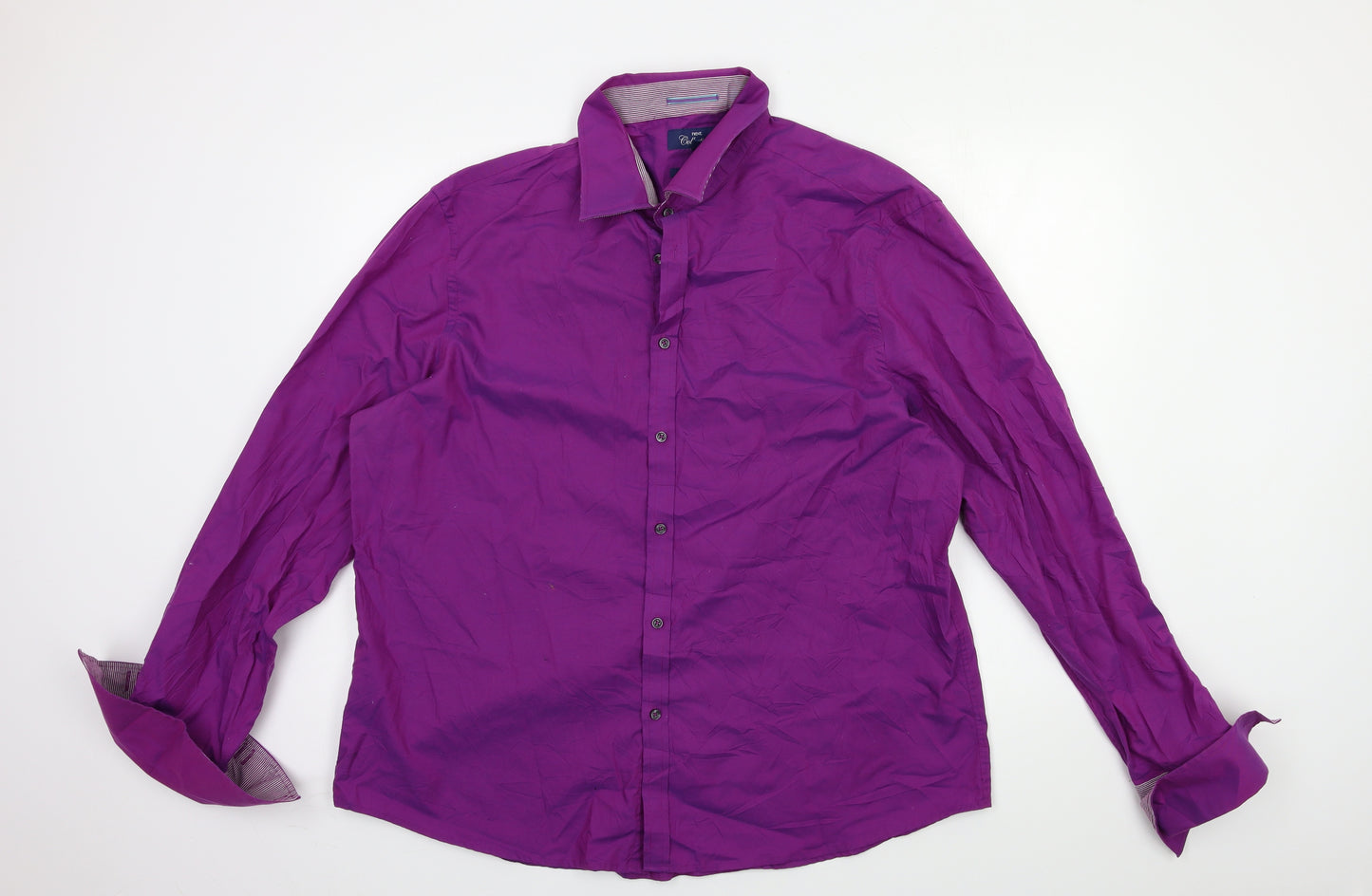 NEXT Mens Purple    Dress Shirt Size 18