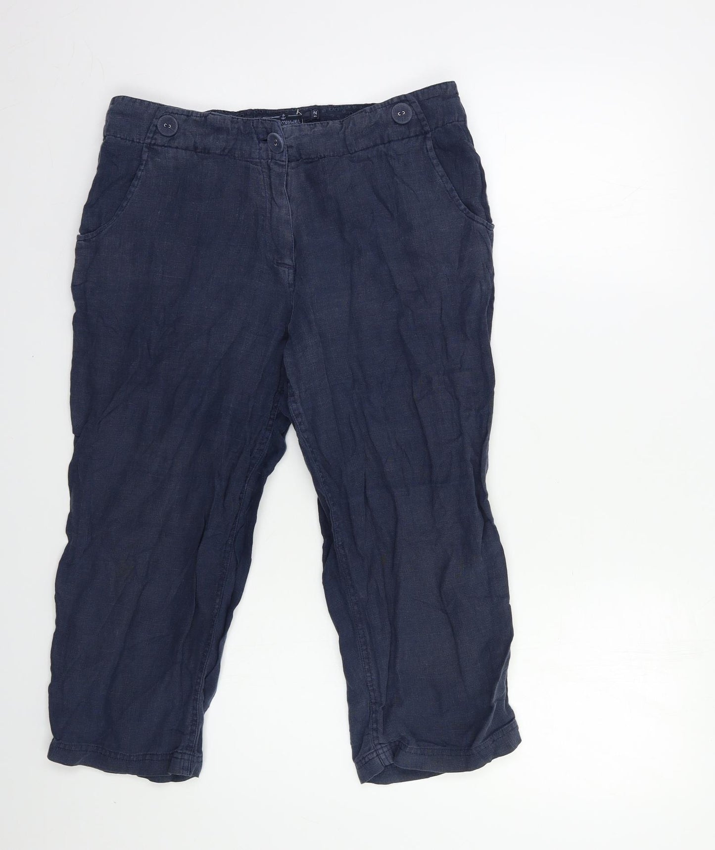 Seasalt Womens Blue   Cropped Trousers Size 12 L21 in