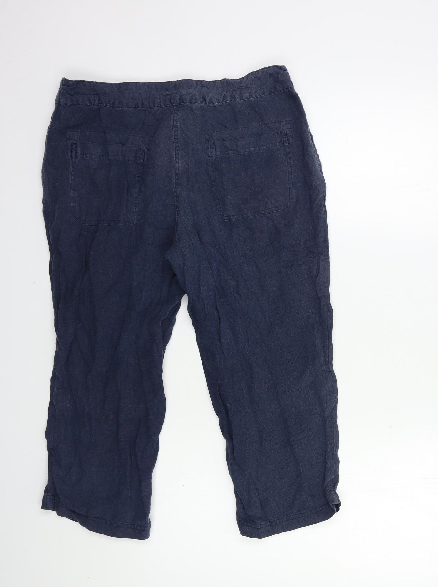 Seasalt Womens Blue   Cropped Trousers Size 12 L21 in