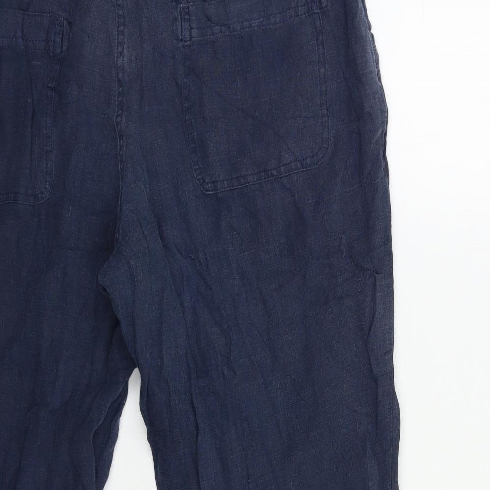 Seasalt Womens Blue   Cropped Trousers Size 12 L21 in
