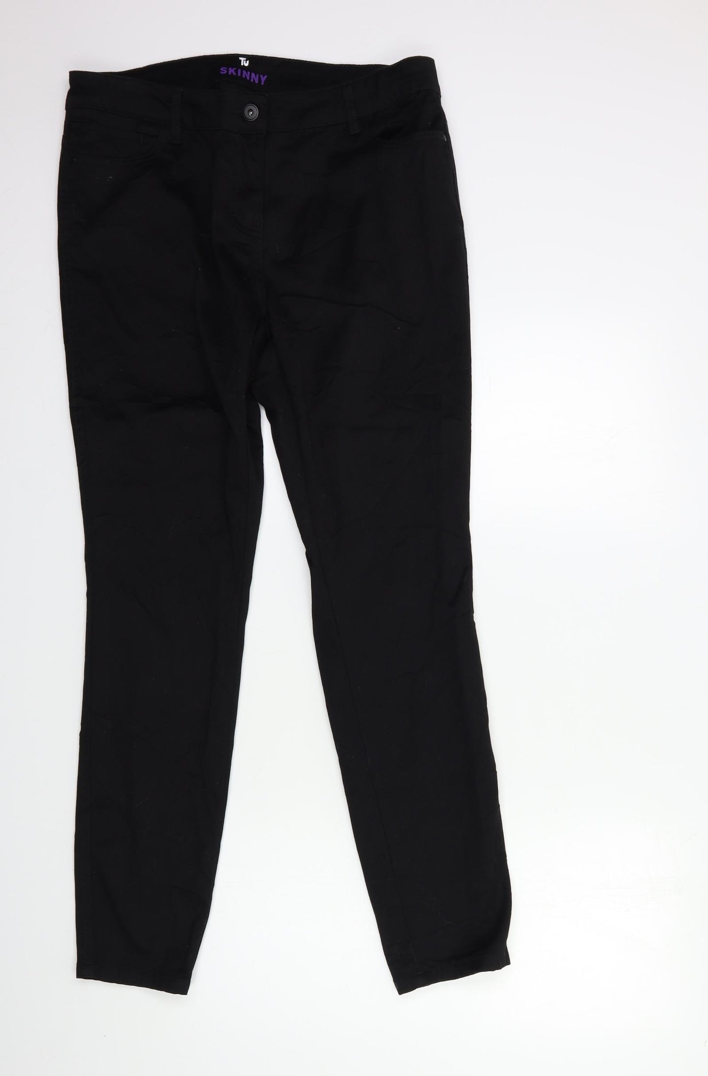 TU Womens Black  Denim Skinny Jeans Size 16 L31 in