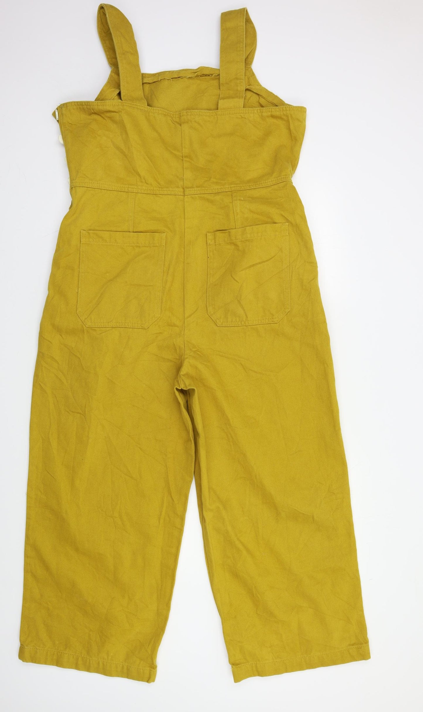ASOS Womens Yellow  Denim Dungaree One-Piece Size 16