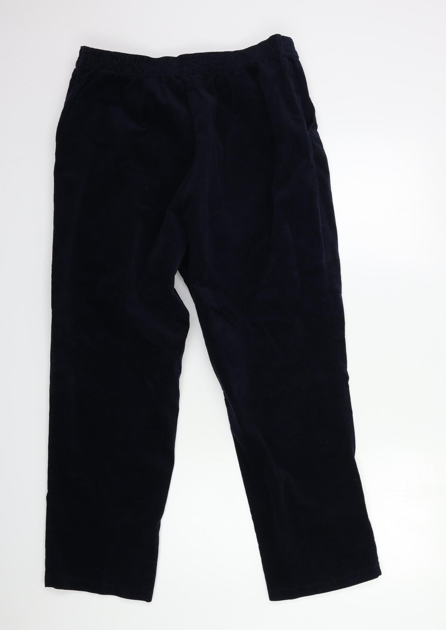 Marks and Spencer Womens Blue  Corduroy Trousers  Size 18 L27 in