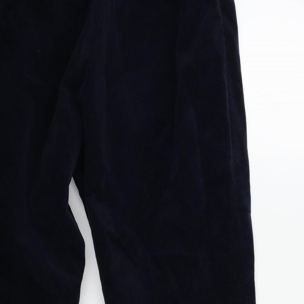 Marks and Spencer Womens Blue  Corduroy Trousers  Size 18 L27 in