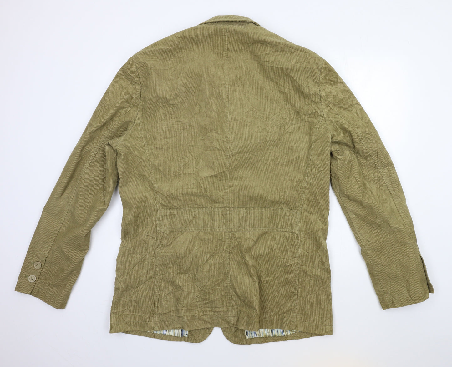 H&M Mens Beige  Corduroy Jacket Blazer Size 44