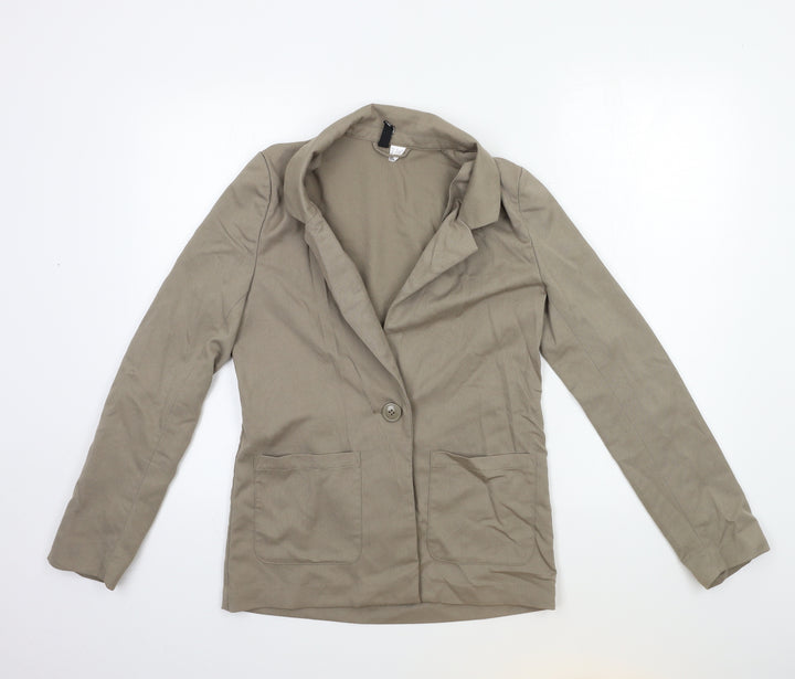 H&M Womens Grey Jacket Blazer Size 6