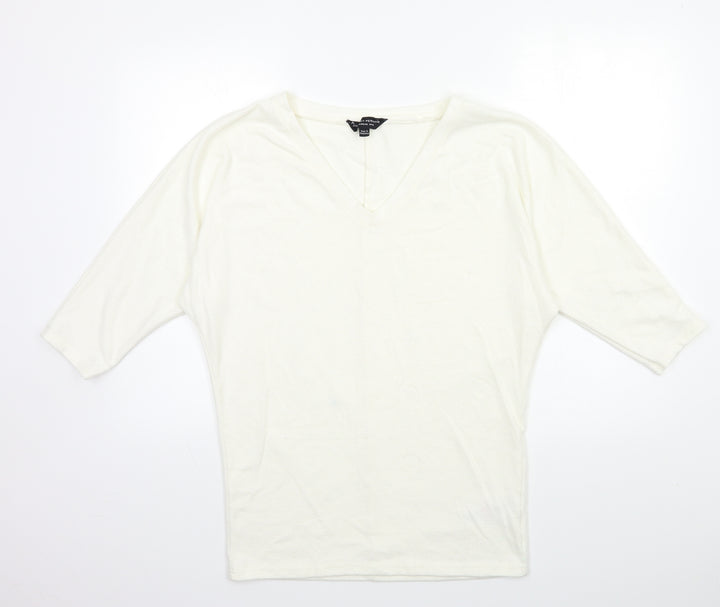 Dorothy Perkins Womens White  Knit Pullover Jumper Size 10