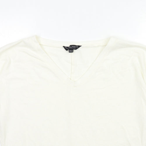 Dorothy Perkins Womens White  Knit Pullover Jumper Size 10
