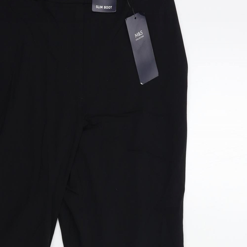 Marks and Spencer Womens Black   Trousers  Size 16 L27 in