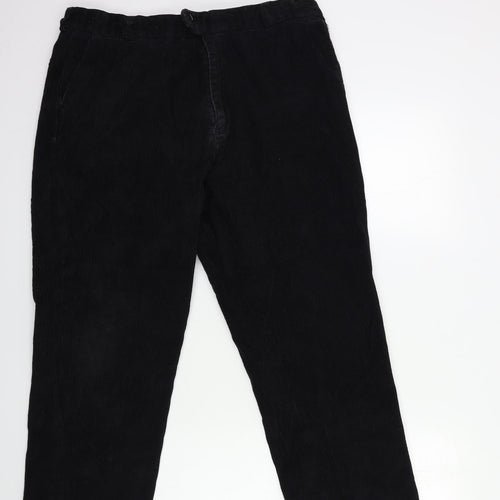 Preworn Womens Black  Corduroy Trousers  Size 36 in L26 in