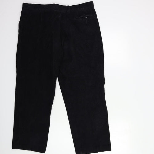 Preworn Womens Black  Corduroy Trousers  Size 36 in L26 in