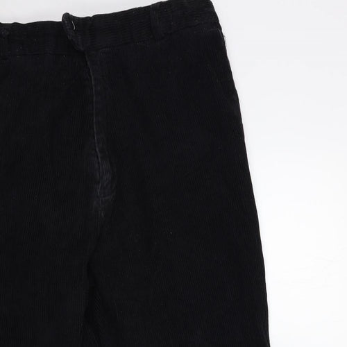 Preworn Womens Black  Corduroy Trousers  Size 36 in L26 in
