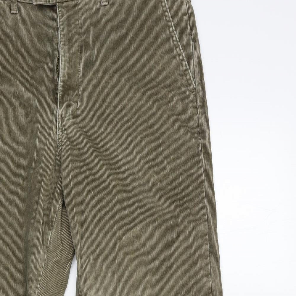 Marks and Spencer Mens Green  Corduroy Trousers  Size 36 in L31 in