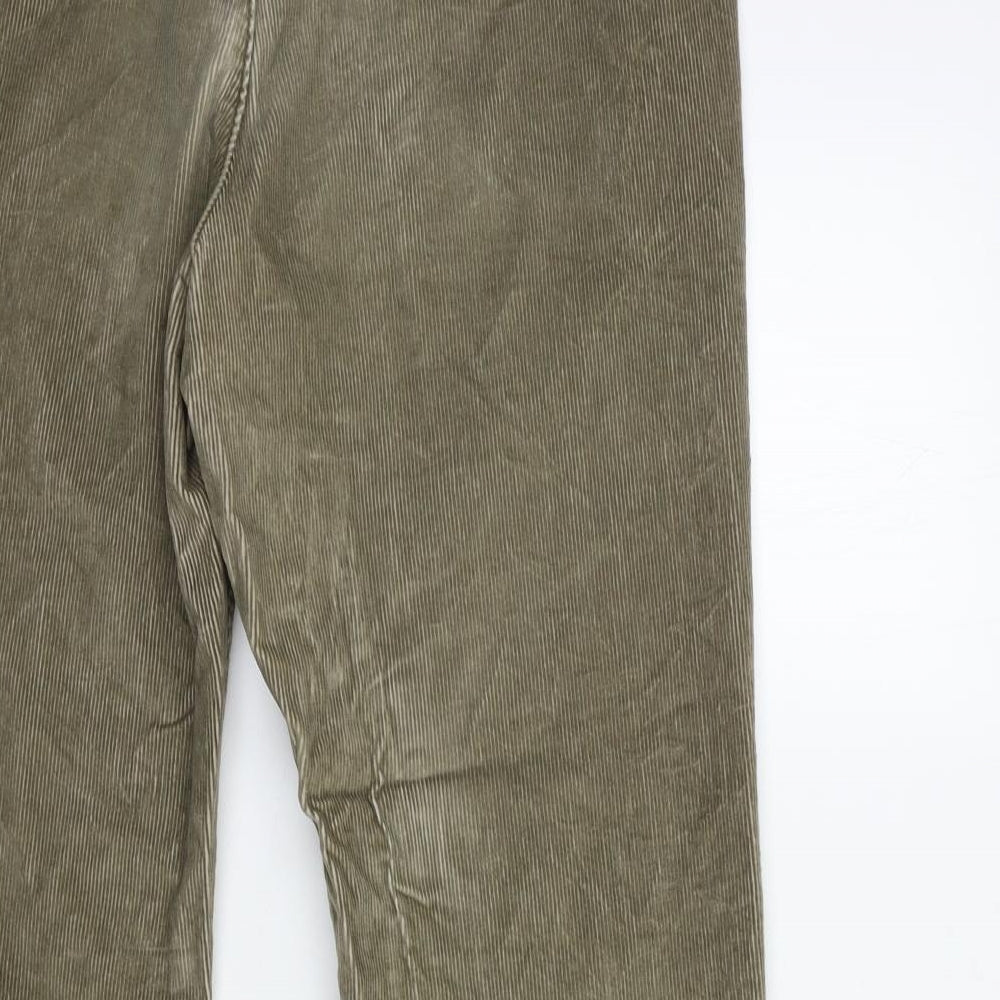 Marks and Spencer Mens Green  Corduroy Trousers  Size 36 in L31 in
