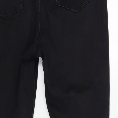 F&F Womens Black Striped Denim Skinny Jeans Size 18 L27 in