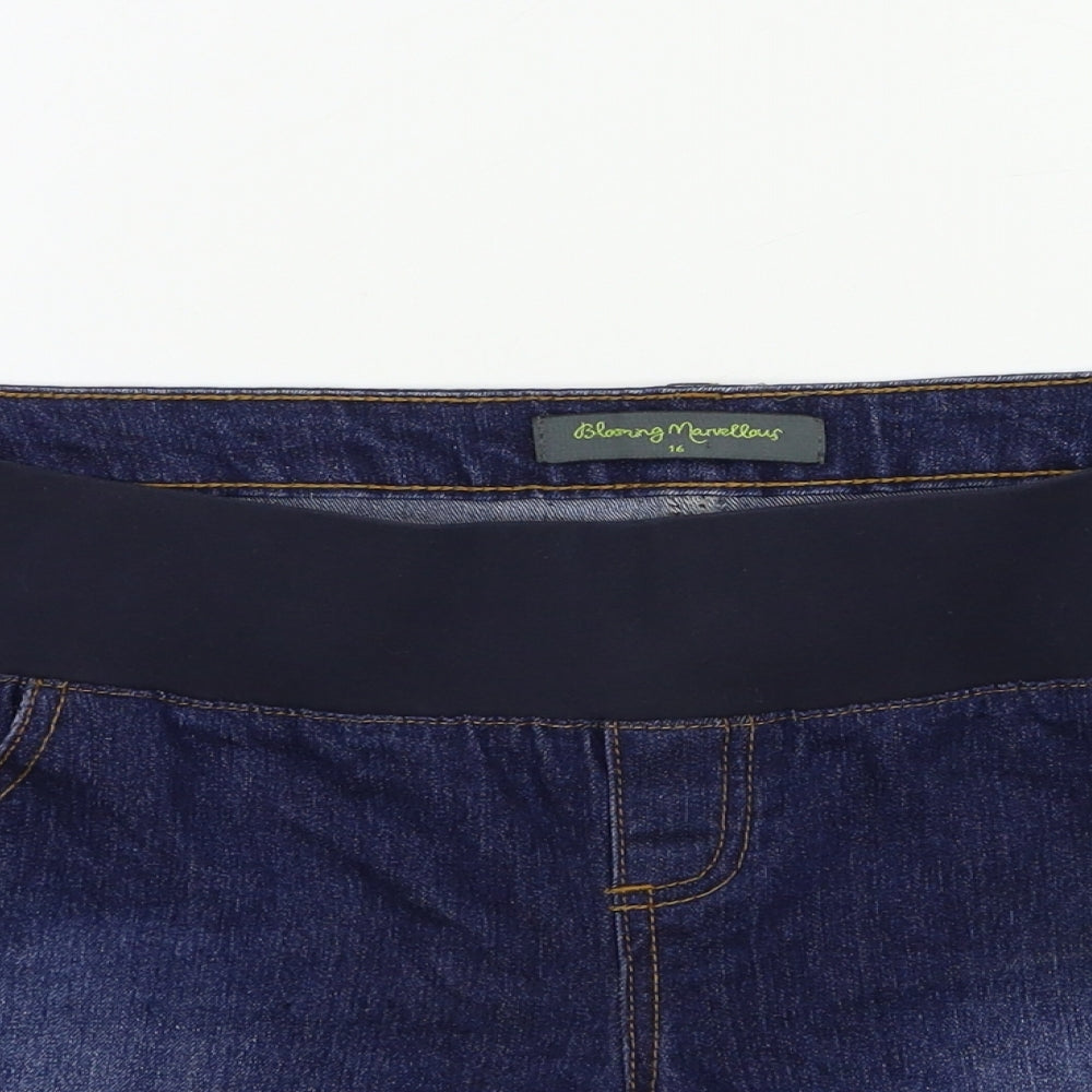 Blooming Marvellous Womens Blue  Denim Hot Pants Shorts Size 16