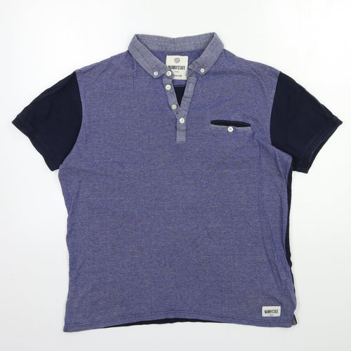 Nanny State Mens Blue    Polo Size M