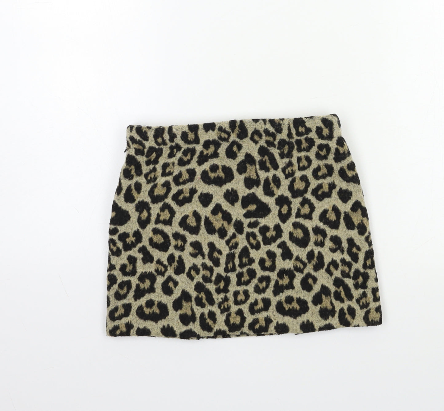 NEXT Girls Beige Animal Print  Mini Skirt Size 7 Years