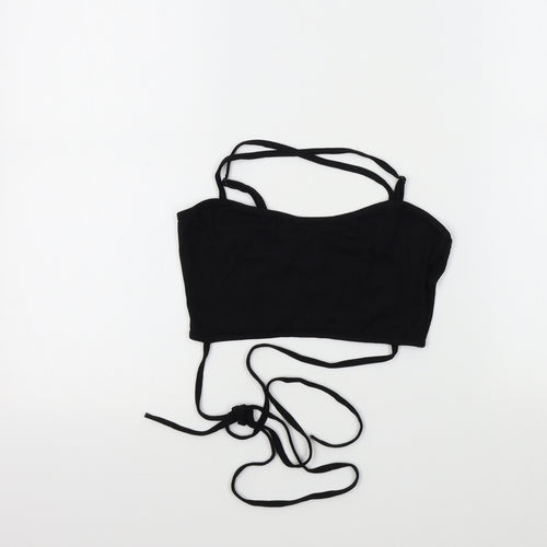 SheIn Womens Black Colourblock  Basic T-Shirt Size S