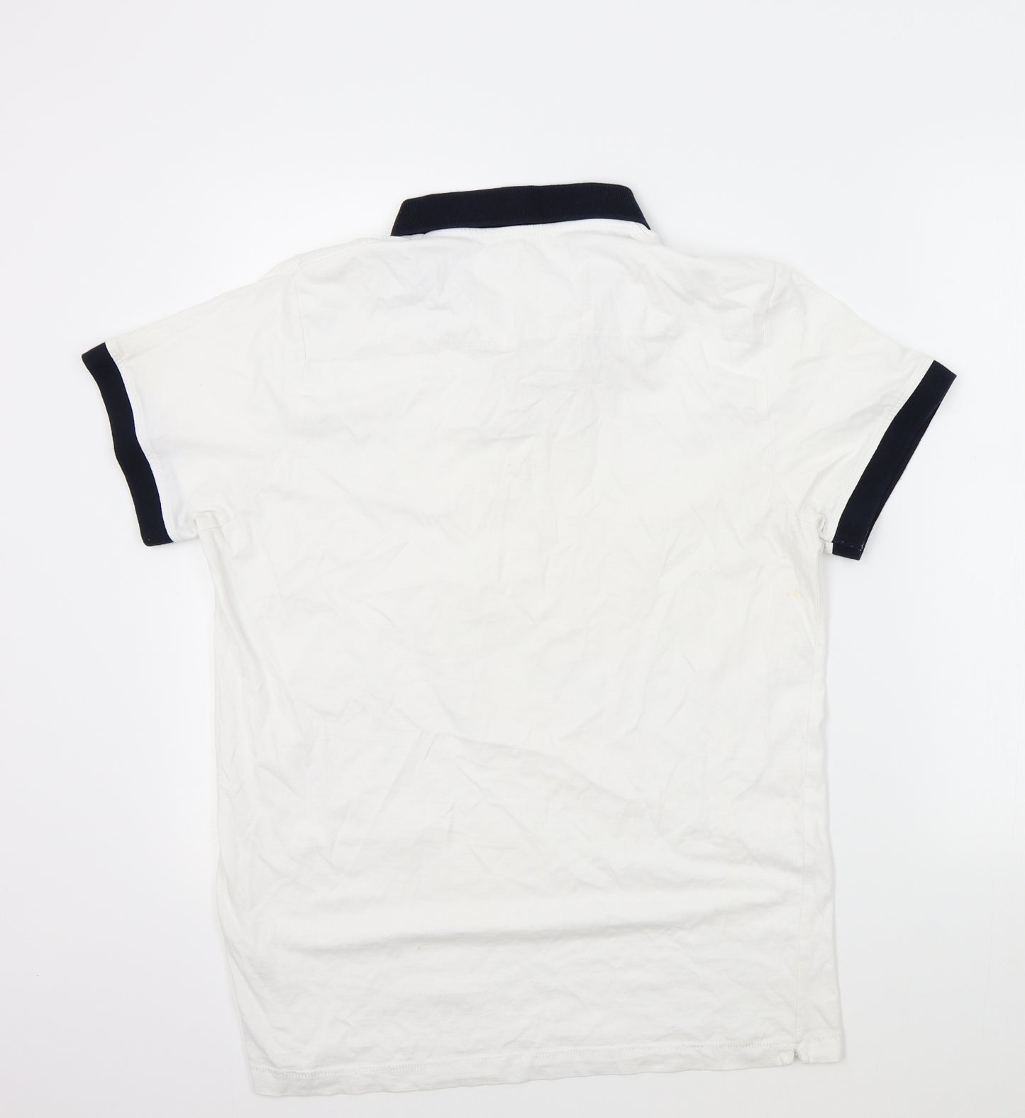 French Connection Mens White Colourblock   T-Shirt Size XL