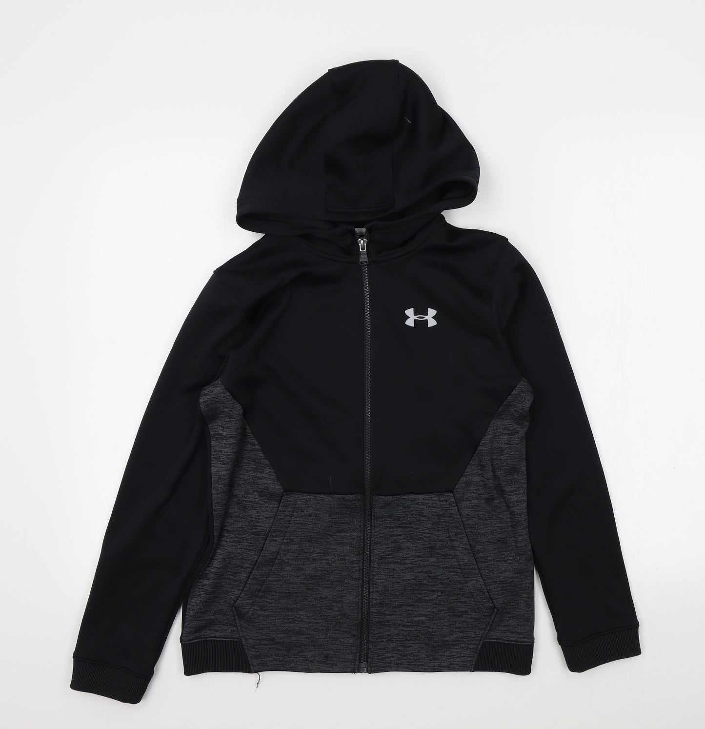Under armour Boys Black Colourblock  Full Zip Jumper Size 12-13 Years