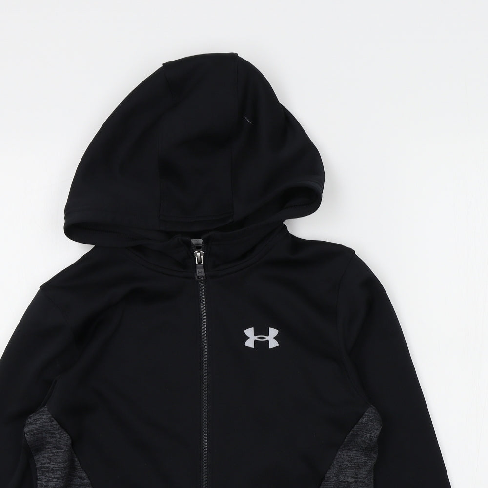 Under armour Boys Black Colourblock  Full Zip Jumper Size 12-13 Years