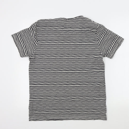 NEXT Womens Blue Striped  Basic T-Shirt Size M