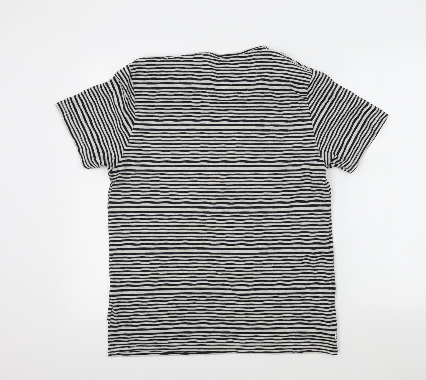 NEXT Womens Blue Striped  Basic T-Shirt Size M