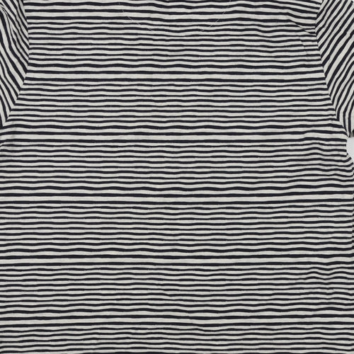 NEXT Womens Blue Striped  Basic T-Shirt Size M