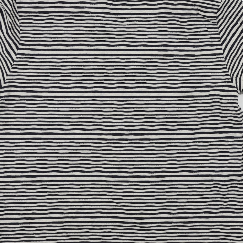 NEXT Womens Blue Striped  Basic T-Shirt Size M