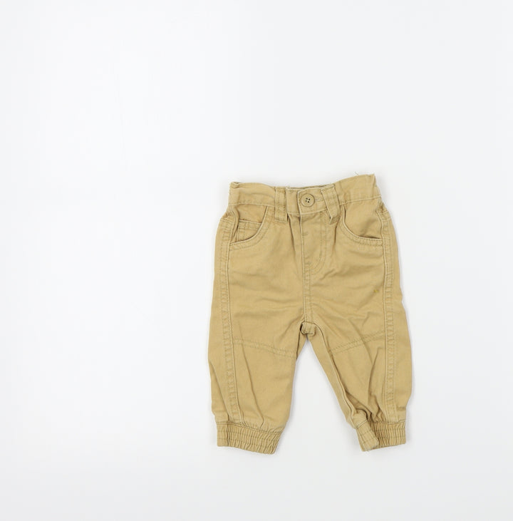 Earlydays Baby Beige Colourblock Capri Jeans