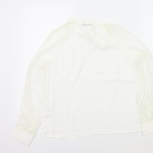 SheIn Womens White Colourblock  Basic Blouse Size XS